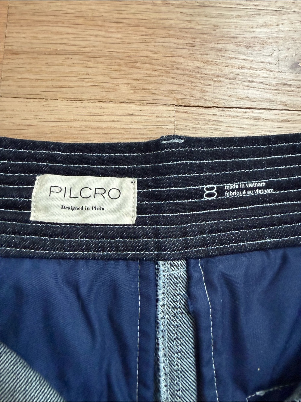 Great Price! Cute NWT Contrast Split Hem Denim Midi Skirt by Pilcro/Anthro! Sz 8 - Picture 3 of 8